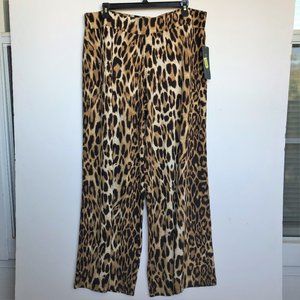 Polo Ralph Lauren leopard print women's jersey pants, size XL new with tag